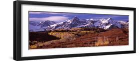 Mountains Covered with Snow and Fall Colors, Near Telluride, Colorado, USA-null-Framed Photographic Print