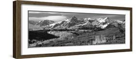 Mountains Covered with Snow and Fall Colors, Near Telluride, Colorado, USA-null-Framed Photographic Print