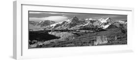 Mountains Covered with Snow and Fall Colors, Near Telluride, Colorado, USA-null-Framed Photographic Print