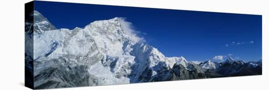 Mountains Covered with Snow, Himalaya Mountains, Khumba Region, Nepal-null-Stretched Canvas