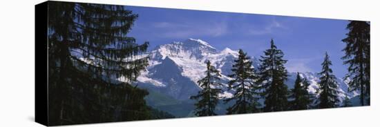 Mountains Covered with Snow, Swiss Alps, Wengen, Bernese Oberland, Switzerland-null-Stretched Canvas