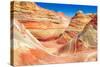 Mountains from Red Sandstone in the Form of Ocean Waves.-lucky-photographer-Stretched Canvas