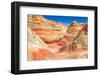 Mountains from Red Sandstone in the Form of Ocean Waves.-lucky-photographer-Framed Photographic Print