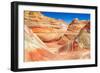 Mountains from Red Sandstone in the Form of Ocean Waves.-lucky-photographer-Framed Photographic Print