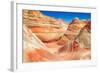 Mountains from Red Sandstone in the Form of Ocean Waves.-lucky-photographer-Framed Photographic Print