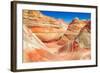 Mountains from Red Sandstone in the Form of Ocean Waves.-lucky-photographer-Framed Photographic Print