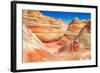 Mountains from Red Sandstone in the Form of Ocean Waves.-lucky-photographer-Framed Photographic Print