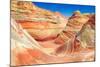 Mountains from Red Sandstone in the Form of Ocean Waves.-lucky-photographer-Mounted Photographic Print