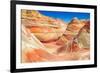 Mountains from Red Sandstone in the Form of Ocean Waves.-lucky-photographer-Framed Photographic Print