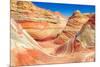 Mountains from Red Sandstone in the Form of Ocean Waves.-lucky-photographer-Mounted Photographic Print