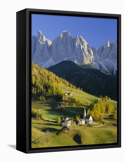 Mountains, Geisler Gruppe/Geislerspitzen, Dolomites, Trentino-Alto Adige, Italy, Europe-Gavin Hellier-Framed Stretched Canvas