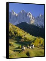 Mountains, Geisler Gruppe/Geislerspitzen, Dolomites, Trentino-Alto Adige, Italy, Europe-Gavin Hellier-Framed Stretched Canvas