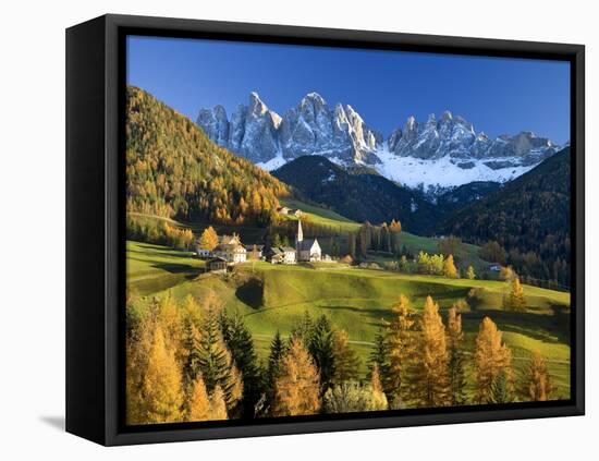 Mountains, Geisler Gruppe/ Geislerspitzen, Dolomites, Trentino-Alto Adige, Italy-Gavin Hellier-Framed Stretched Canvas