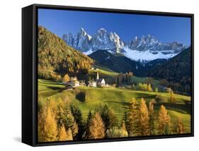 Mountains, Geisler Gruppe/ Geislerspitzen, Dolomites, Trentino-Alto Adige, Italy-Gavin Hellier-Framed Stretched Canvas