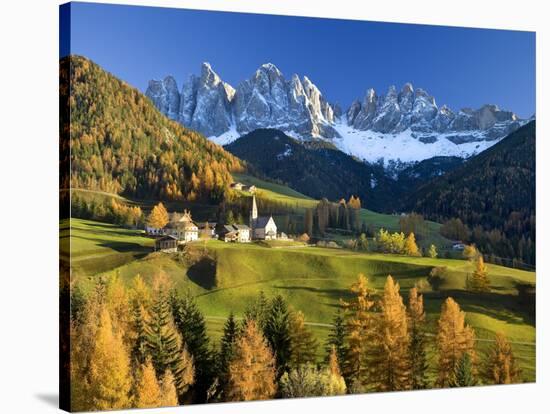 Mountains, Geisler Gruppe/ Geislerspitzen, Dolomites, Trentino-Alto Adige, Italy-Gavin Hellier-Stretched Canvas