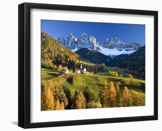 Mountains, Geisler Gruppe/ Geislerspitzen, Dolomites, Trentino-Alto Adige, Italy-Gavin Hellier-Framed Premium Photographic Print