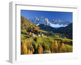 Mountains, Geisler Gruppe/ Geislerspitzen, Dolomites, Trentino-Alto Adige, Italy-Gavin Hellier-Framed Photographic Print