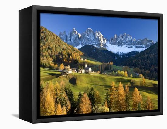 Mountains, Geisler Gruppe/ Geislerspitzen, Dolomites, Trentino-Alto Adige, Italy-Gavin Hellier-Framed Stretched Canvas