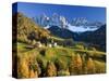 Mountains, Geisler Gruppe/ Geislerspitzen, Dolomites, Trentino-Alto Adige, Italy-Gavin Hellier-Stretched Canvas