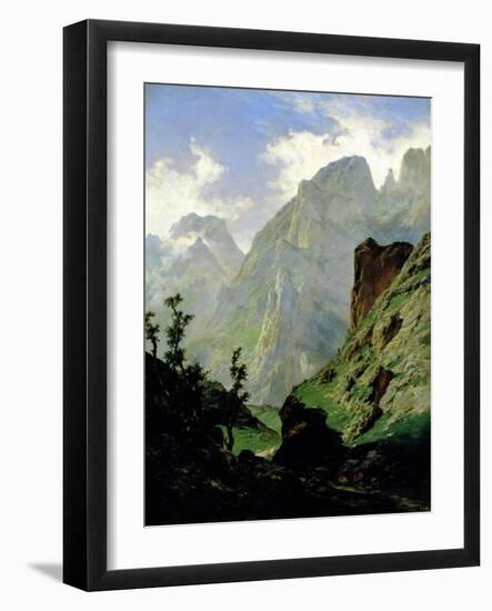 Mountains in Europe, 1876-Carlos de Haes-Framed Giclee Print