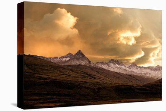 Mountains in Iceland with Storm-Howard Ruby-Stretched Canvas
