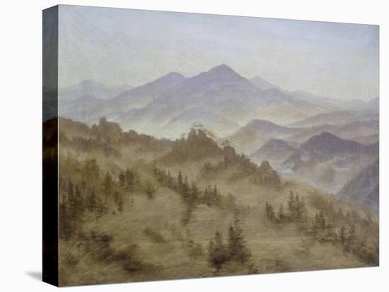 Mountains in Mists Ascending, Ca, 1835-Caspar David Friedrich-Stretched Canvas