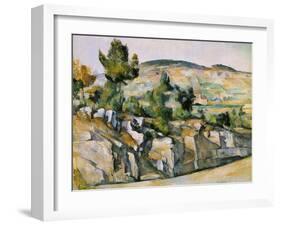 Mountains in Provence-Paul Cézanne-Framed Giclee Print