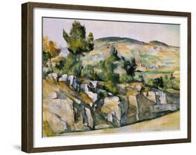 Mountains in Provence-Paul Cézanne-Framed Giclee Print