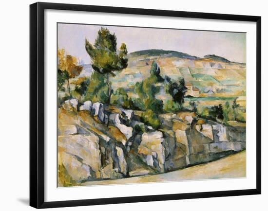 Mountains in Provence-Paul Cézanne-Framed Giclee Print