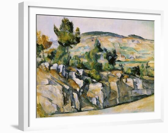 Mountains in Provence-Paul Cézanne-Framed Giclee Print