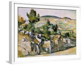 Mountains in Provence-Paul Cézanne-Framed Giclee Print