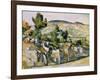 Mountains in Provence-Paul Cézanne-Framed Giclee Print