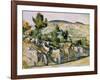 Mountains in Provence-Paul Cézanne-Framed Giclee Print