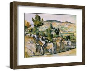 Mountains in Provence-Paul Cézanne-Framed Premium Giclee Print