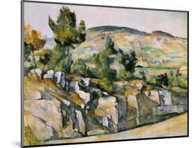 Mountains in Provence-Paul Cézanne-Mounted Premium Giclee Print