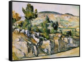 Mountains in Provence-Paul Cézanne-Framed Stretched Canvas