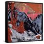 Mountains in Winter, 1919-Ernst Ludwig Kirchner-Framed Stretched Canvas