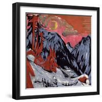 Mountains in Winter, 1919-Ernst Ludwig Kirchner-Framed Giclee Print