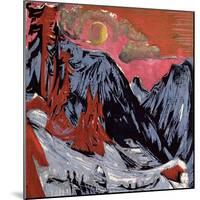 Mountains in Winter, 1919-Ernst Ludwig Kirchner-Mounted Giclee Print