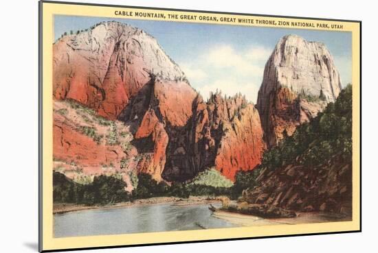 Mountains in Zion National Park, Utah-null-Mounted Art Print