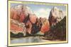 Mountains in Zion National Park, Utah-null-Mounted Art Print