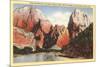 Mountains in Zion National Park, Utah-null-Mounted Premium Giclee Print