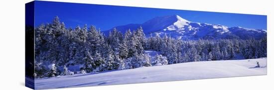 Mountains, Mountainview, Snow, Turnagain Pass, Chugach Mountains, Kenai Peninsula Alaska USA-null-Stretched Canvas