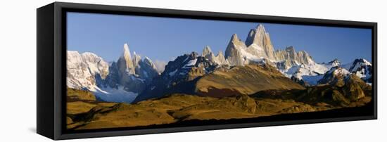 Mountains, Mt Fitzroy, Cerro Torre, Argentine Glaciers National Park, Patagonia, Argentina-null-Framed Stretched Canvas