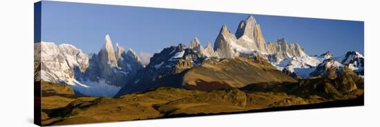 Mountains, Mt Fitzroy, Cerro Torre, Argentine Glaciers National Park, Patagonia, Argentina-null-Stretched Canvas