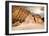 Mountains of Canyon in Sinai at Sunrise-Givaga-Framed Photographic Print