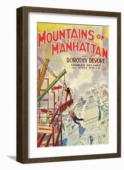 Mountains of Manhattan-null-Framed Art Print