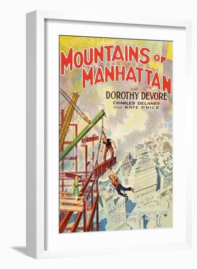 Mountains of Manhattan-null-Framed Art Print