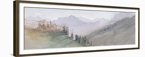 Mountains of Savoy Seen from the Brezon-John Ruskin-Framed Premium Giclee Print