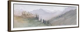 Mountains of Savoy Seen from the Brezon-John Ruskin-Framed Premium Giclee Print